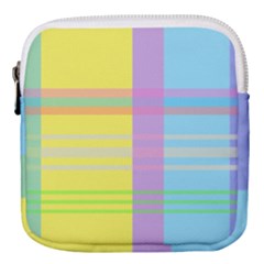 Easter Background Easter Plaid Mini Square Pouch