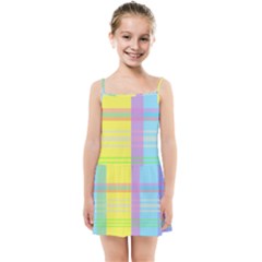 Easter Background Easter Plaid Kids  Summer Sun Dress