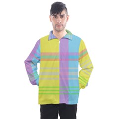 Easter Background Easter Plaid Men s Half Zip Pullover