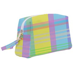 Easter Background Easter Plaid Wristlet Pouch Bag (Large)