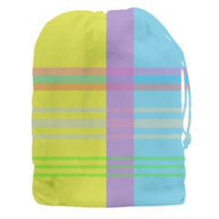 Easter Background Easter Plaid Drawstring Pouch (XXXL)