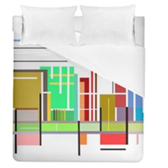 Business Finance Statistics Graphic Duvet Cover (queen Size) by Simbadda