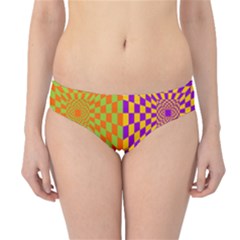 Pop Art Orange Background Hipster Bikini Bottoms by Simbadda