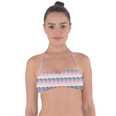 Seamless Pattern Background Block Halter Bandeau Bikini Top by Simbadda