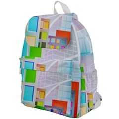 City Modern Business Skyscrapers Top Flap Backpack by Simbadda