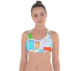 City Modern Business Skyscrapers Cross String Back Sports Bra