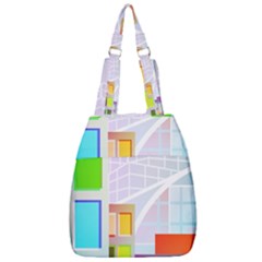 City Modern Business Skyscrapers Center Zip Backpack by Simbadda