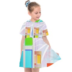 City Modern Business Skyscrapers Kids  Sailor Dress by Simbadda