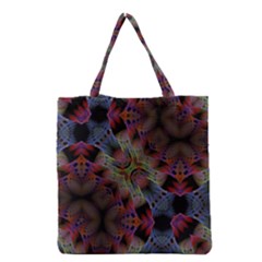 Animated Ornament Background Fractal Art Grocery Tote Bag by Simbadda