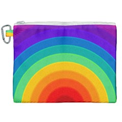 Rainbow Background Colorful Canvas Cosmetic Bag (xxl) by Simbadda