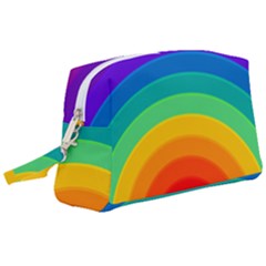 Rainbow Background Colorful Wristlet Pouch Bag (large) by Simbadda