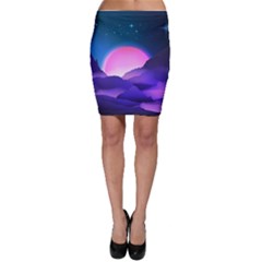 Mountain Sunrise Mountains Sunrise Bodycon Skirt by Simbadda