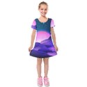 Mountain Sunrise Mountains Sunrise Kids  Short Sleeve Velvet Dress View1