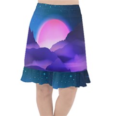 Mountain Sunrise Mountains Sunrise Fishtail Chiffon Skirt by Simbadda