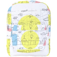 Urban City Skyline Sketch Full Print Backpack