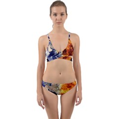 Earth World Globe Universe Space Wrap Around Bikini Set by Simbadda