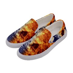 Earth World Globe Universe Space Women s Canvas Slip Ons by Simbadda