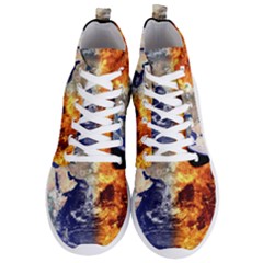 Earth World Globe Universe Space Men s Lightweight High Top Sneakers by Simbadda