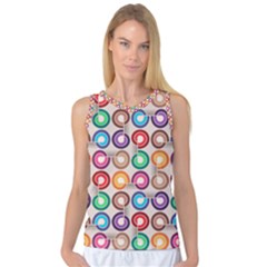 Seamless Pattern Background Abstract Women s Basketball Tank Top by Simbadda