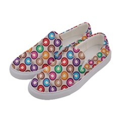 Seamless Pattern Background Abstract Women s Canvas Slip Ons