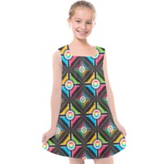 Seamless Pattern Background Abstract Kids  Cross Back Dress