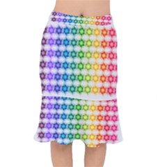 Background Colorful Geometric Short Mermaid Skirt by Simbadda