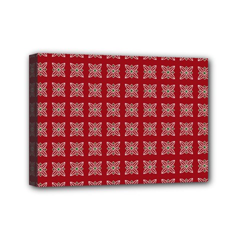 Christmas Paper Wrapping Paper Mini Canvas 7  X 5  (stretched) by Simbadda