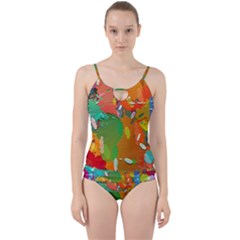 Background Colorful Abstract Cut Out Top Tankini Set by Simbadda