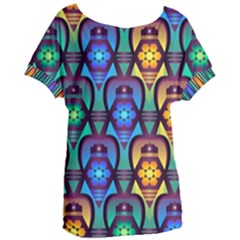 Pattern Background Bright Blue Women s Oversized Tee by Simbadda