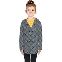 Pattern Design Shapes Kids  Double Breasted Button Coat by Simbadda