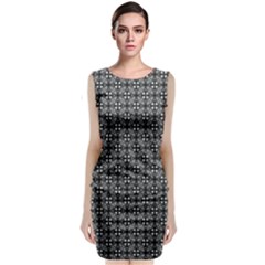 Pattern Background Black And White Classic Sleeveless Midi Dress by Simbadda