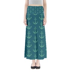 Mermaid Anchors Full Length Maxi Skirt by VeataAtticus