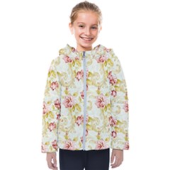 Vintage Roses               Kids  Hooded Puffer Jacket