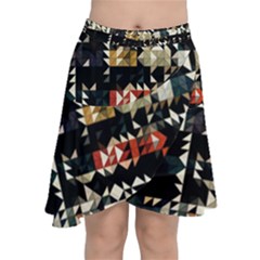 Art Design Color Banner Wallpaper Chiffon Wrap Front Skirt