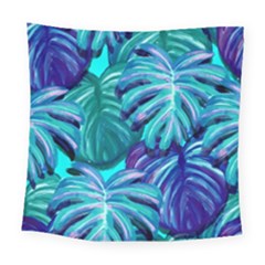 Leaves Tropical Palma Jungle Square Tapestry (large) by Simbadda