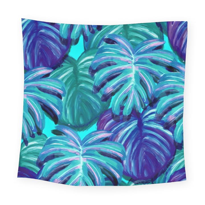 Leaves Tropical Palma Jungle Square Tapestry (Large)