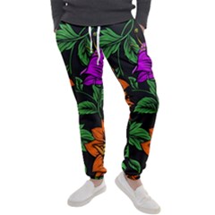 Floral Background Drawing Men s Jogger Sweatpants