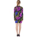 Botany Floral Flower Plant Petals V-neck Bodycon Long Sleeve Dress View2