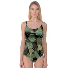 Autumn Fallen Leaves Dried Leaves Camisole Leotard 
