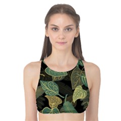 Autumn Fallen Leaves Dried Leaves Tank Bikini Top by Simbadda