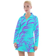 Branches Leaves Colors Summer Women s Long Sleeve Casual Dress by Simbadda