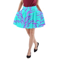 Branches Leaves Colors Summer A-line Pocket Skirt by Simbadda