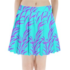 Branches Leaves Colors Summer Pleated Mini Skirt by Simbadda
