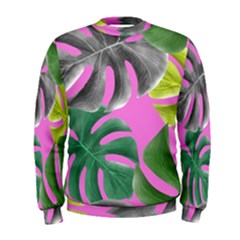 Tropical Greens Leaves Design Men s Sweatshirt by Simbadda