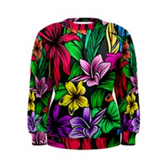 Hibiscus Flower Plant Tropical Women s Sweatshirt by Simbadda