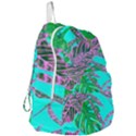 Painting Oil Leaves Reason Pattern Foldable Lightweight Backpack View3