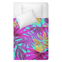 Tropical Greens Leaves Design Duvet Cover Double Side (single Size) by Simbadda