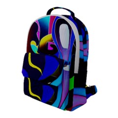 Curvy Collage Flap Pocket Backpack (large)