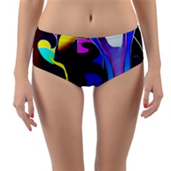 Curvy Collage Reversible Mid-waist Bikini Bottoms