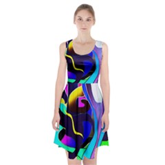 Curvy Collage Racerback Midi Dress